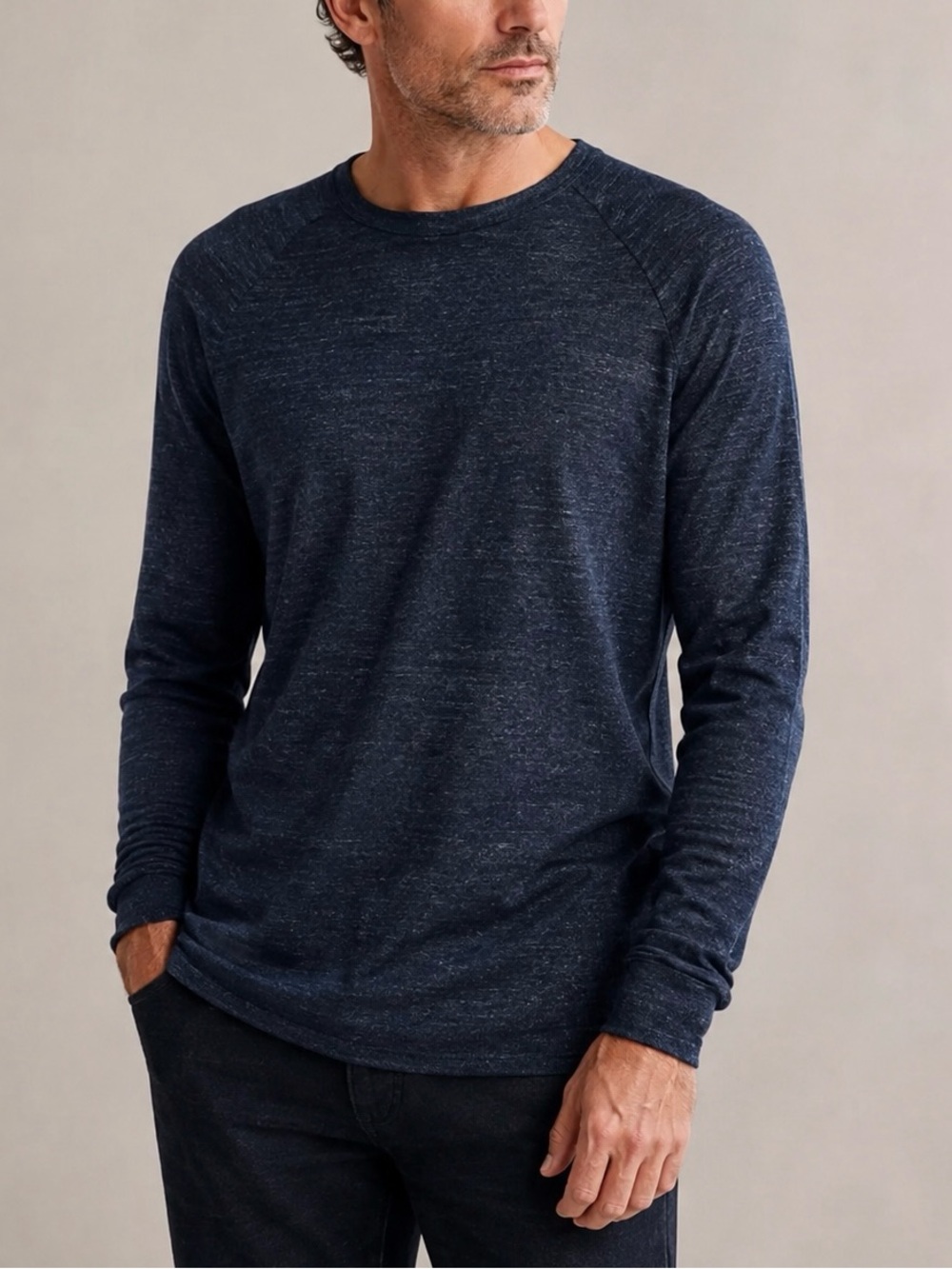 Vince Men’s Jasper Pique Panel Lightweight Pullover Sweater